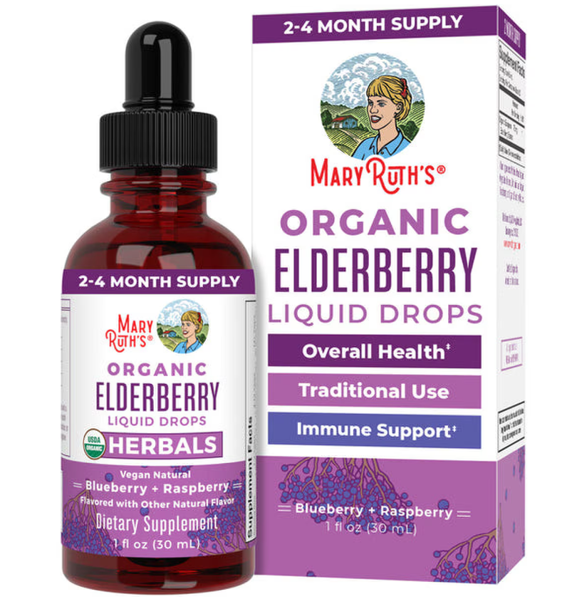 Mary Ruth's Organic Elderberry Liquid Drops Oral (1 oz) 30 Servings