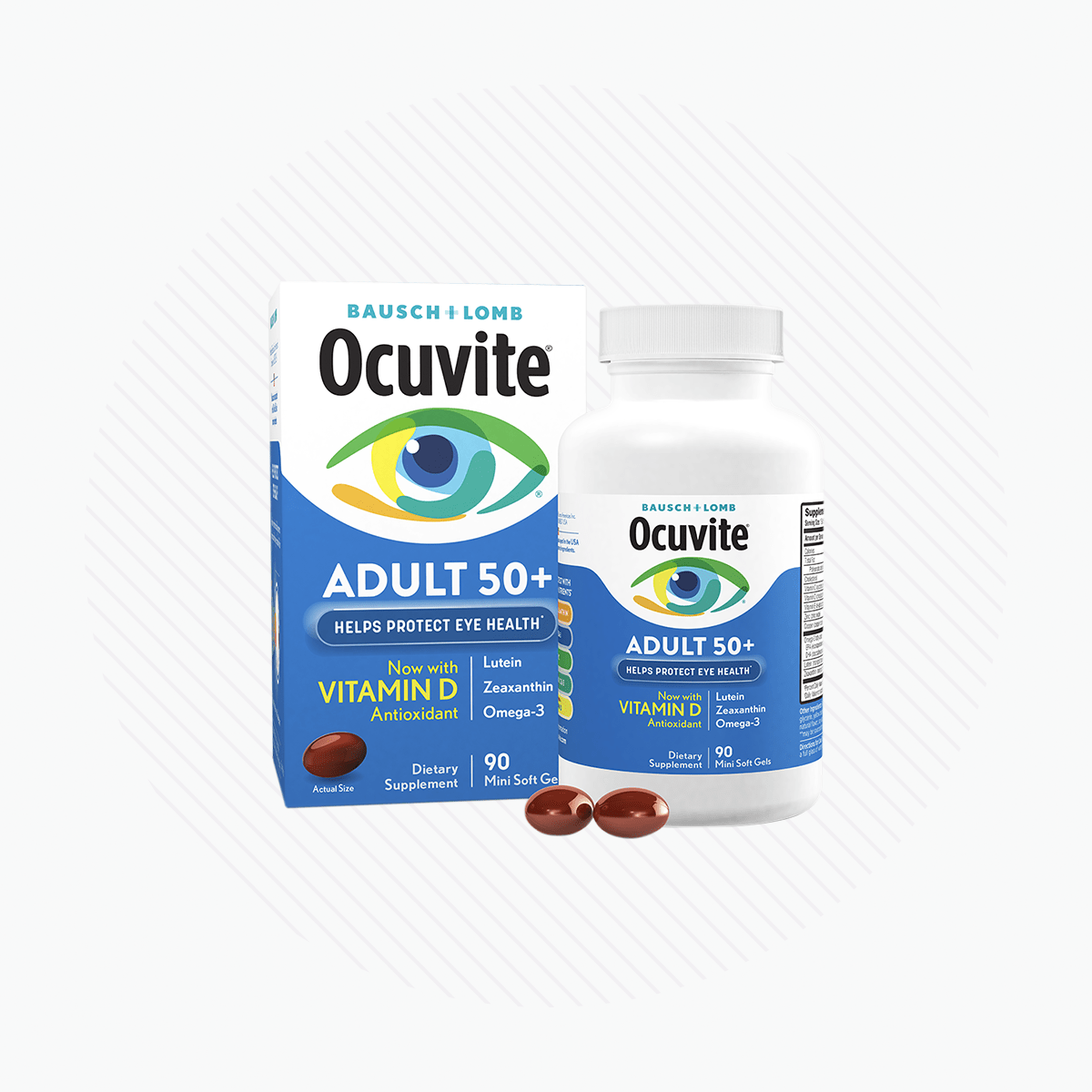 Ocuvite Eye Vitamin & Mineral Supplement, Contains Zinc, Vitamins C, E, Omega 3, Lutein, & Zeaxanthin, 90 Softgels - Dryeye Rescue