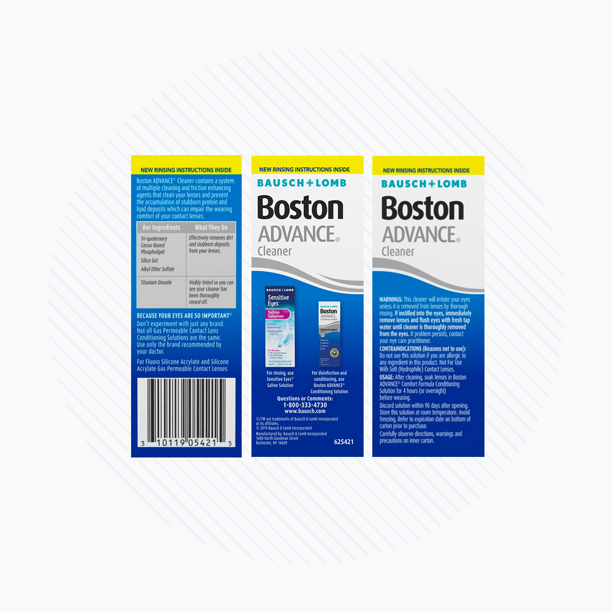 Boston Advance Cleaner Solution, for Gas Permeable Contact Lenses, 1 Fl Oz - DryEye Rescue Store