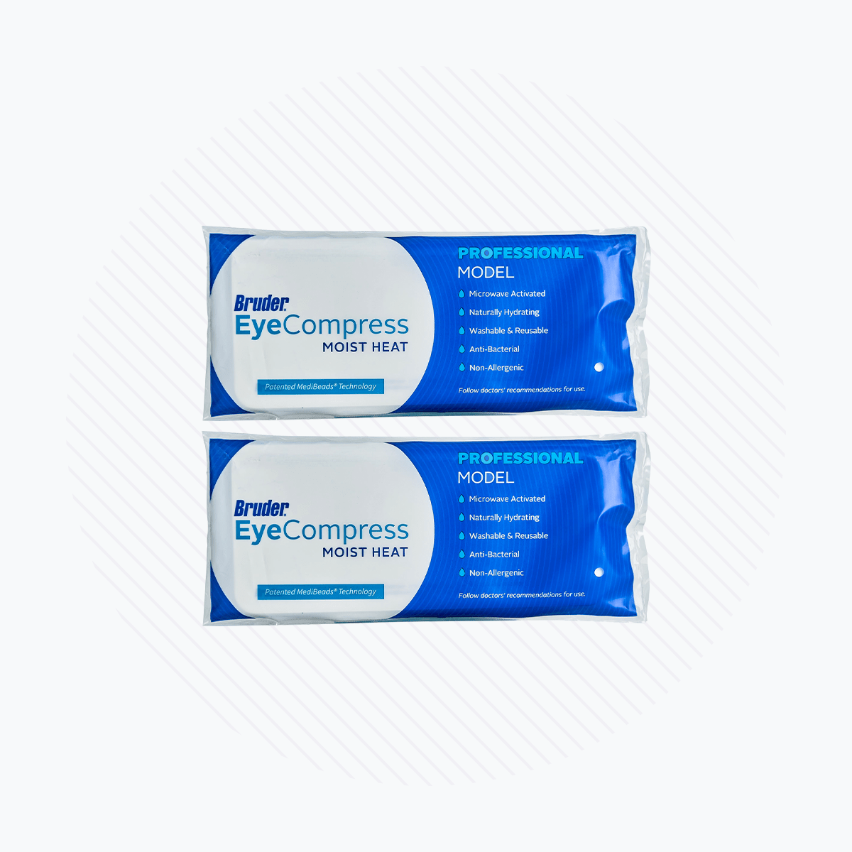 Bruder Moist Heat Eye Compress (Pack of 2) Microwave Activated, Fast Acting and Effective Relief for Dry Eye - Dryeye Rescue