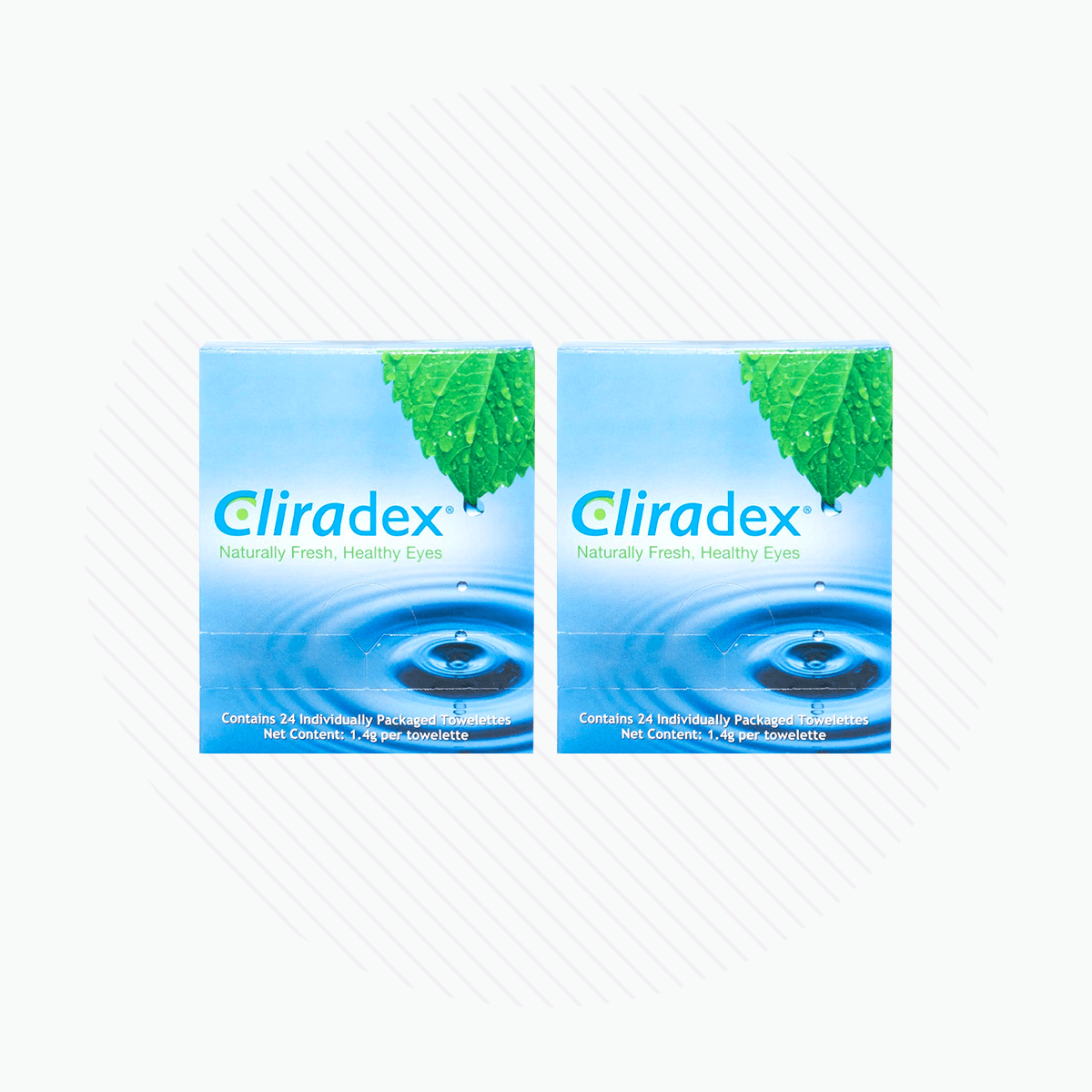 Cliradex Naturally Fresh Healthy Eyes Towelettes, 2 x 24 Count (2-Pack) - DryEye Rescue Store