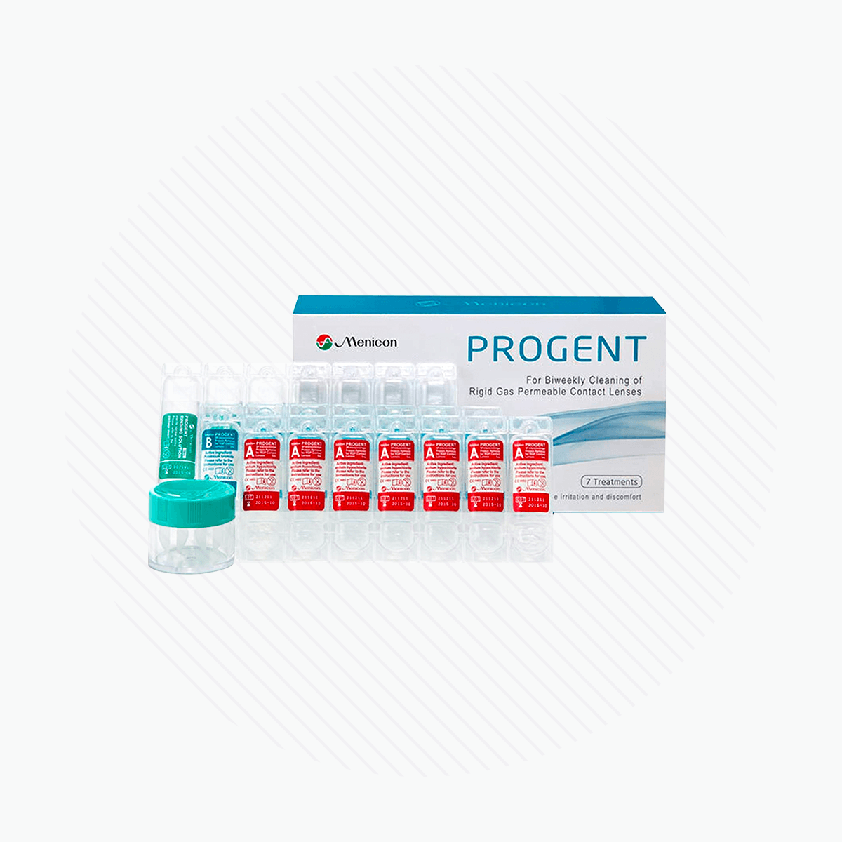 Menicon Progent Biweekly Contact Lens Cleaner - Removes Protein Deposits (7 Treatments) - DryEye Rescue Store