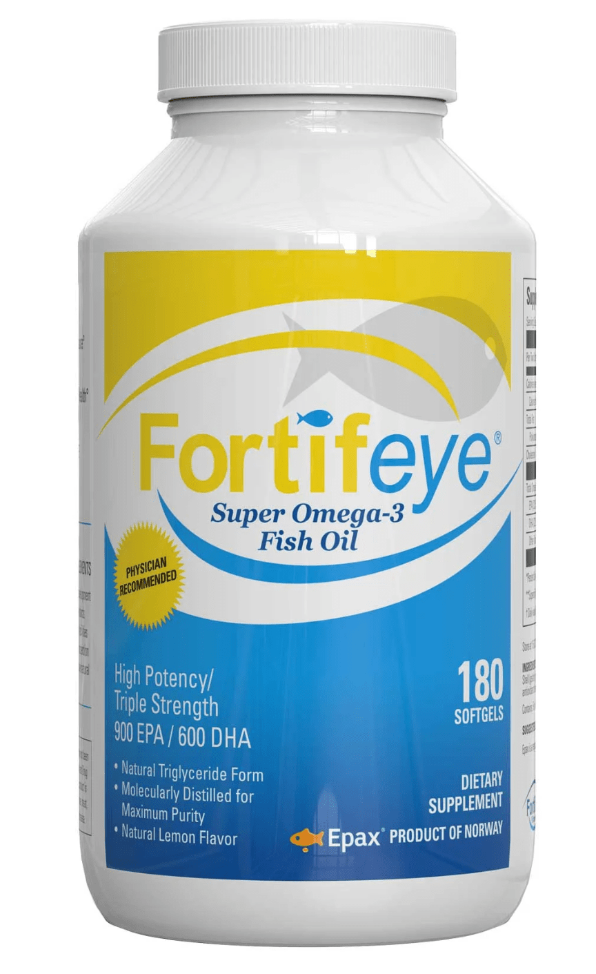 Fortifeye Super Omega-3 Fish Oil for Dry Eye Relief (180ct 3 Month Supply) - Dryeye Rescue