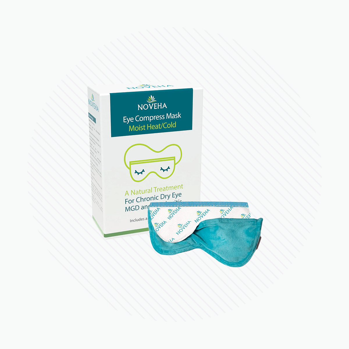 Noveha Dry Eye Mask with Washable Cover, Microwavable (Dual-Eye) - Dryeye Rescue