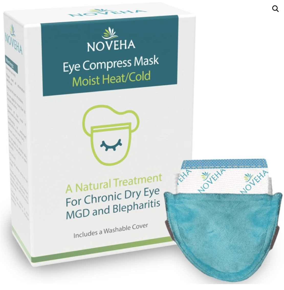 Noveha Dry Eye Mask with Washable Cover, Microwavable (Single-Eye) - DryEye Rescue Store