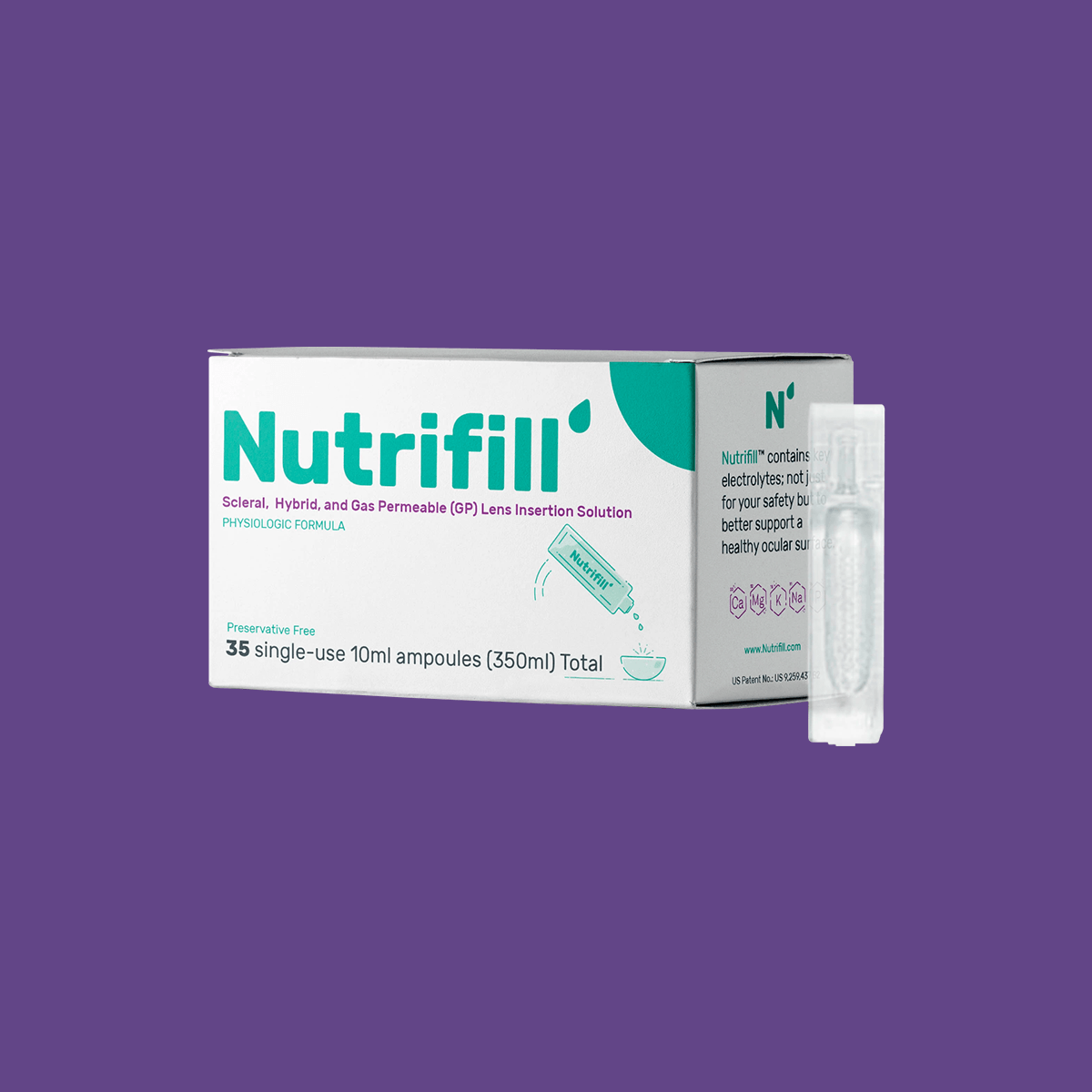 Nutrifill Preservative Free Scleral, Hybrid, and Gas Permeable (GP) Lens Insertion Solution - DryEye Rescue Store