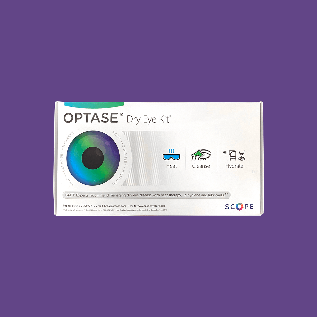 Optase Dry Eye Kit (A) Heat Mask, Cleansing Wipes, Intense Eye Drops - DryEye Rescue Store