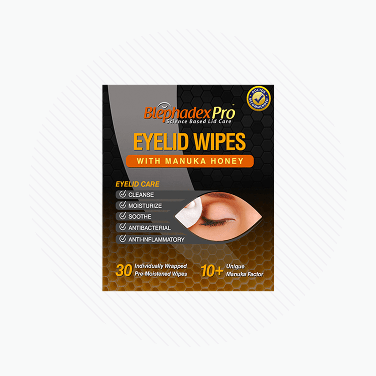 Blephadex Pro Eyelid Wipes with Manuka Honey (30 Wipes) - DryEye Rescue Store