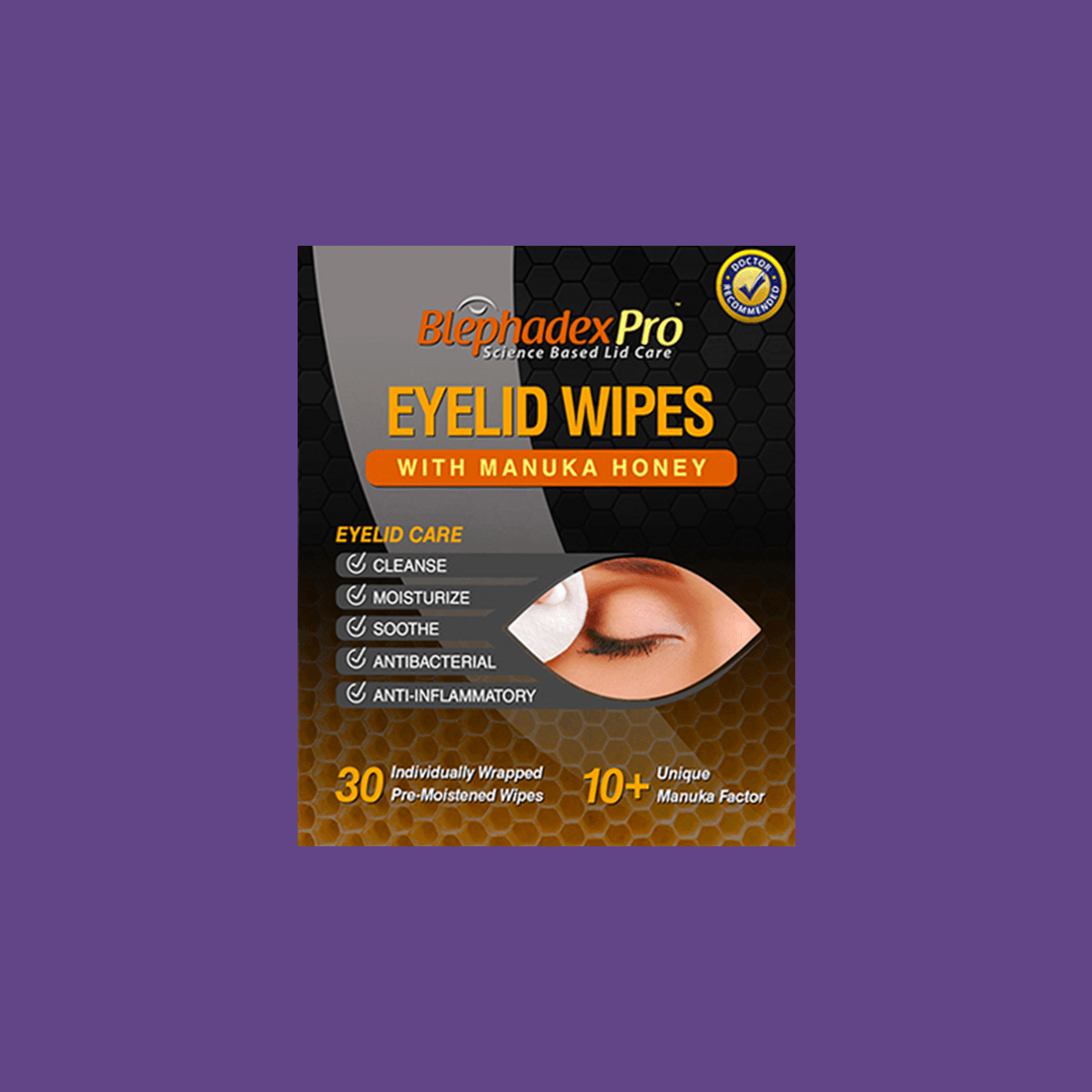 Blephadex Pro Eyelid Wipes with Manuka Honey (30 Wipes) - DryEye Rescue Store