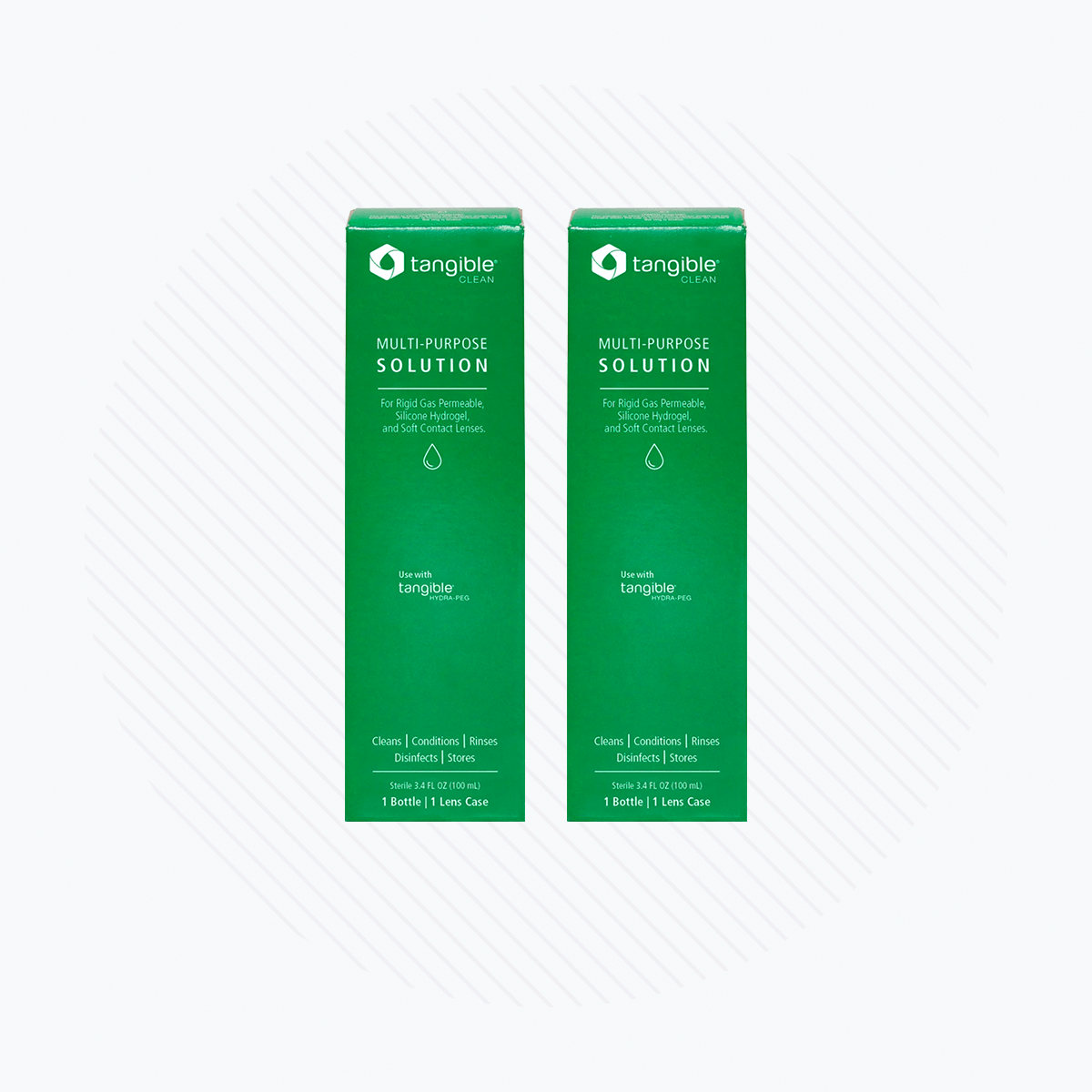 Tangible Clean - Scleral and Contact Lens Multi-Purpose Solution (3.4oz Travel Size) 2-Pack - Dryeye Rescue