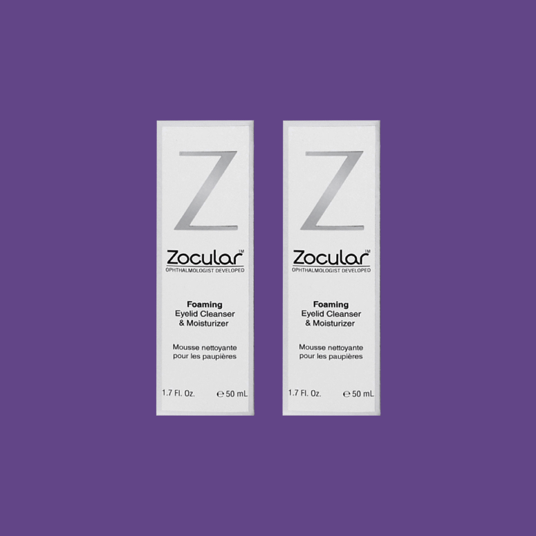 ZocuFoam 2-Pack Eyelid Foam Cleanser for Blepharitis and Dry Eyes (4-6 month supply) - Dryeye Rescue