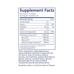 PRN Flex Omega Benefits FO3 with Vitamin D3 for Joint Health (270ct) 3-Month Supply - Dryeye Rescue