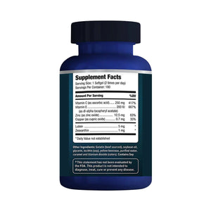 Focus Select Supplement - AREDS2 formula for Macular Degeneration (180ct. 90 Day Supply) - Dryeye Rescue