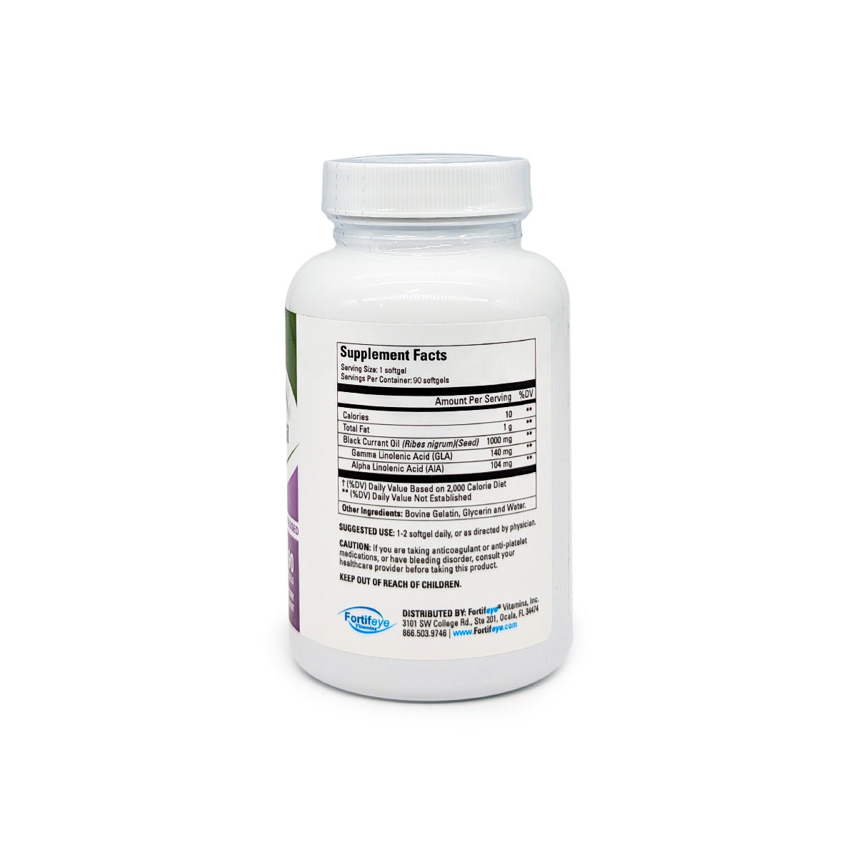 Fortifeye Black Currant Oil GLA, 90ct - Dryeye Rescue