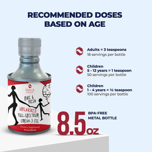 Omega Cure Omega 3 Fish Oil (8.5 oz) 250mL - Cold Shipped - Dryeye Rescue