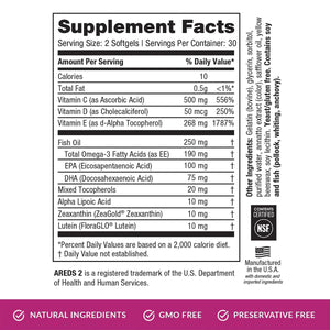 EyePromise® Macular Health – Zinc-Free AREDS2-Based Eye Vitamin with Omega-3s & Vitamin D for Aging Eyes - Dryeye Rescue