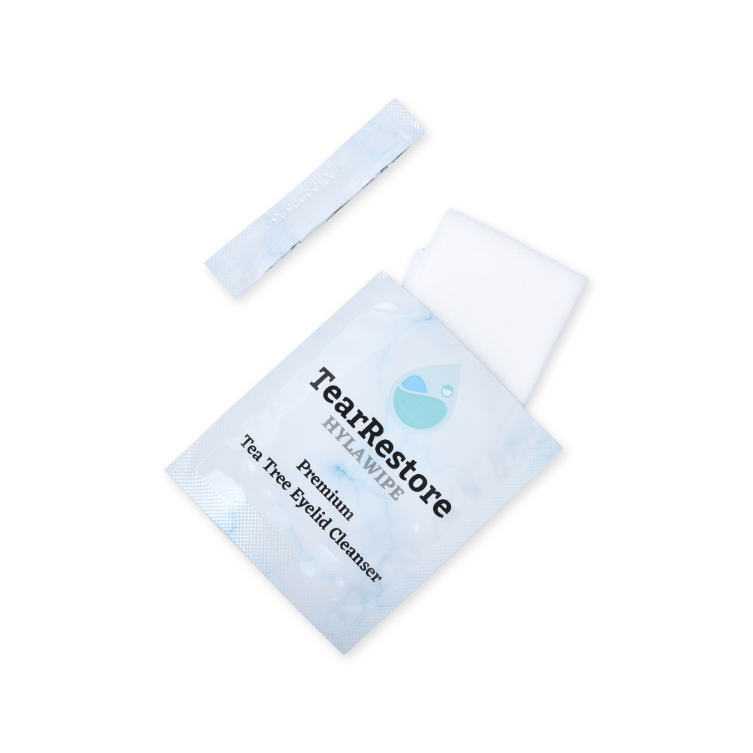 TearRestore HylaWipe Tea Tree Lid Hygiene Wipes (30ct Wipes)