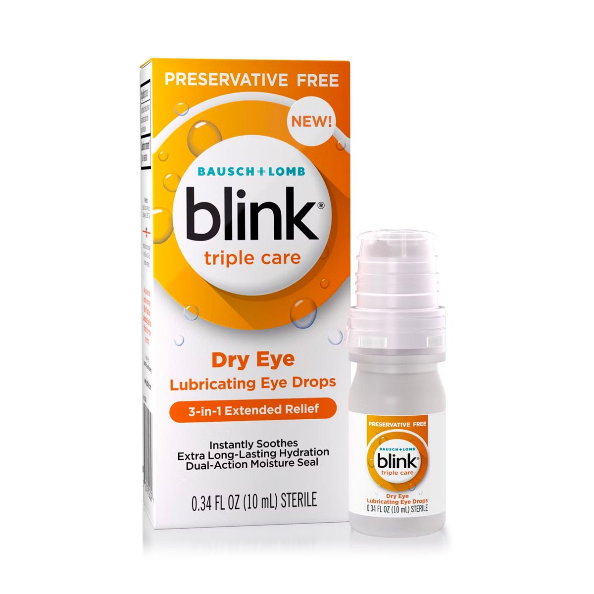 Blink Triple Care 3 in 1 Lubricating Eye Drops - Dryeye Rescue