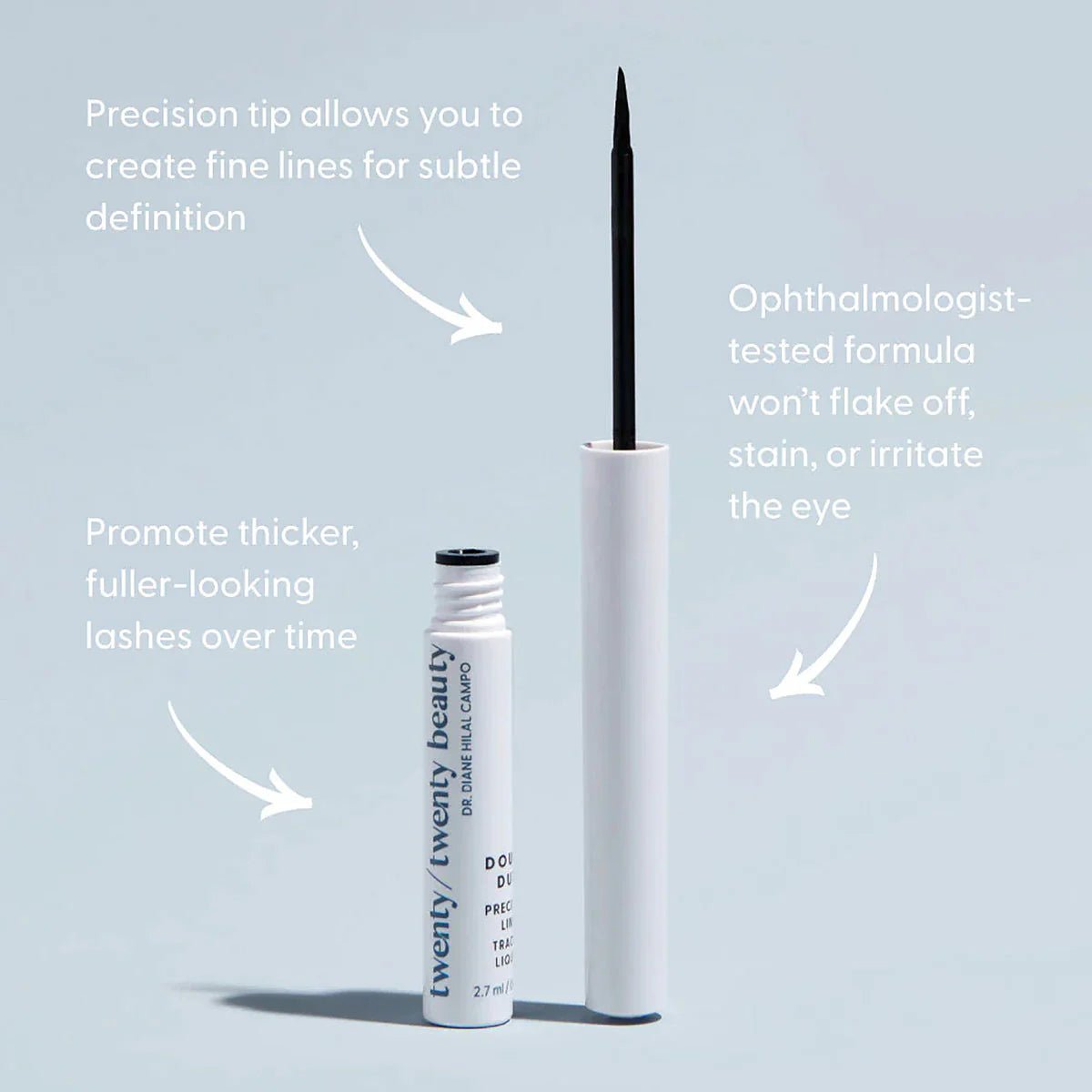 Twenty Twenty Double Duty Precision Eyeliner (Pitch Black) 2.7mL - Dryeye Rescue