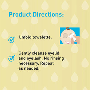 Ocusoft Baby Eyelid & Eyelash Cleanser (20 Wipes) - Dryeye Rescue