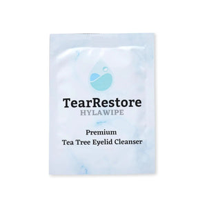 TearRestore HylaWipe Irritation - Free Tea Tree Eyelid Cleansing Wipes - Dryeye Rescue