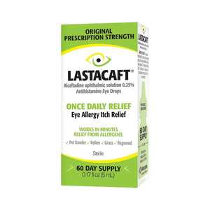 Lastacaft Once Daily Eye Allergy Itch Relief Drops (5mL 60 Day Bottle) - Dryeye Rescue