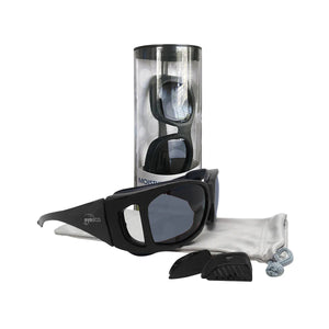 EyeEco Large Moisture Release Eyewear- (Matte Black with Gray Lens) - Dryeye Rescue