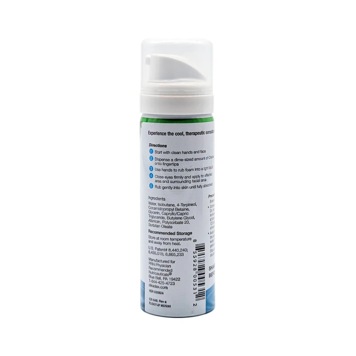 Cliradex Light Foam - Eyelash & Eyelid Cleanser - Tea Tree Oil Extract Foam - Dryeye Rescue