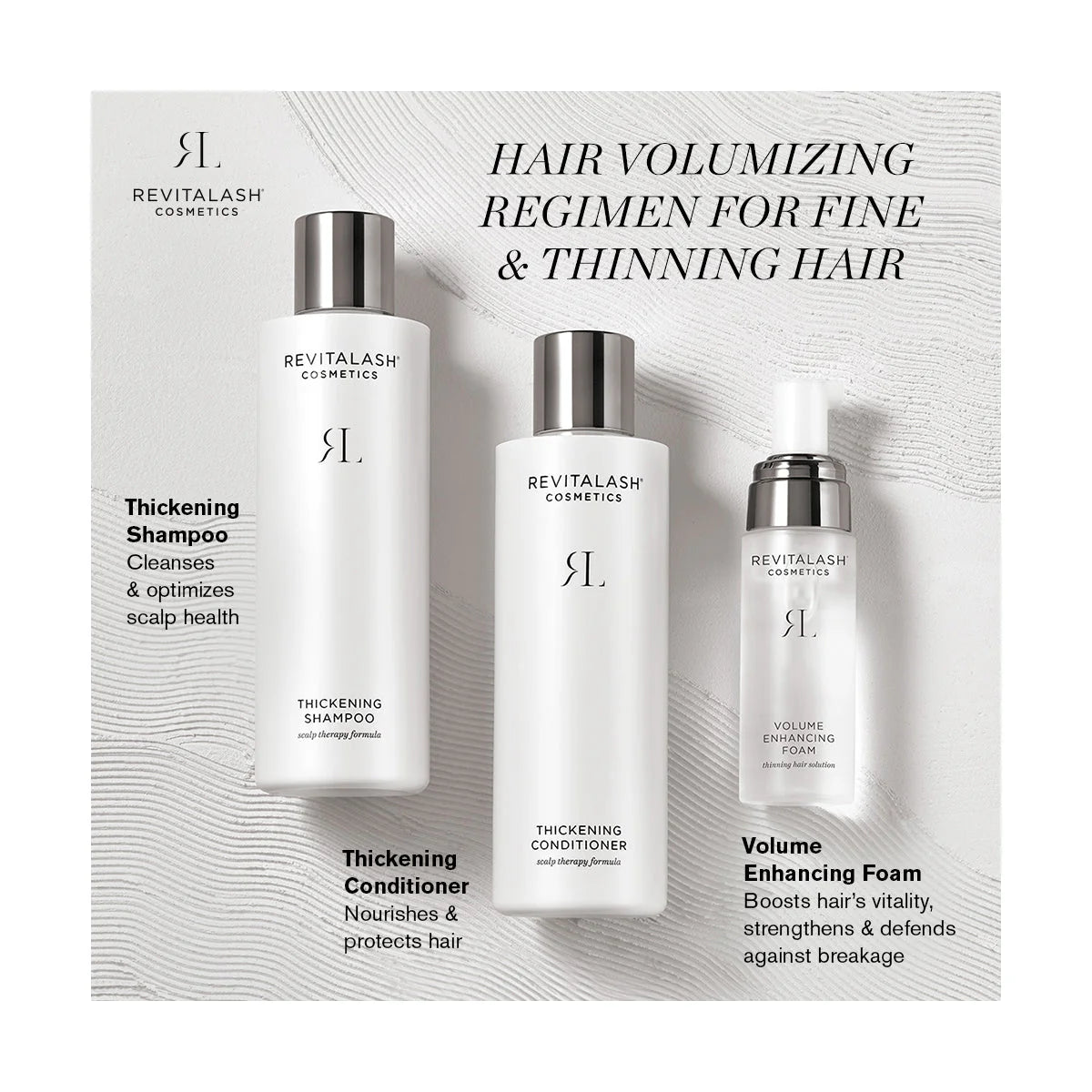 RevitaLash Volumizing Hair Collection Bundle (Shampoo, Conditioner, and Foam) - Dryeye Rescue