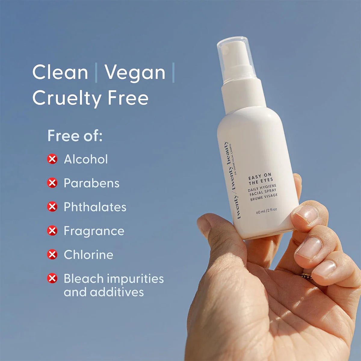 Twenty Twenty Daily Hygiene Facial Spray (Hypochlorous Spray) (60ml) - Dryeye Rescue