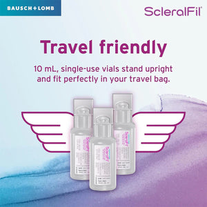ScleralFil Preservative Free Saline Solution for Scleral, Soft, & Rigid Gas Permeable Lenses, Buffered Solution, Single-Use Vials, 0.34 Fl Oz (Pack of 30) - Dryeye Rescue