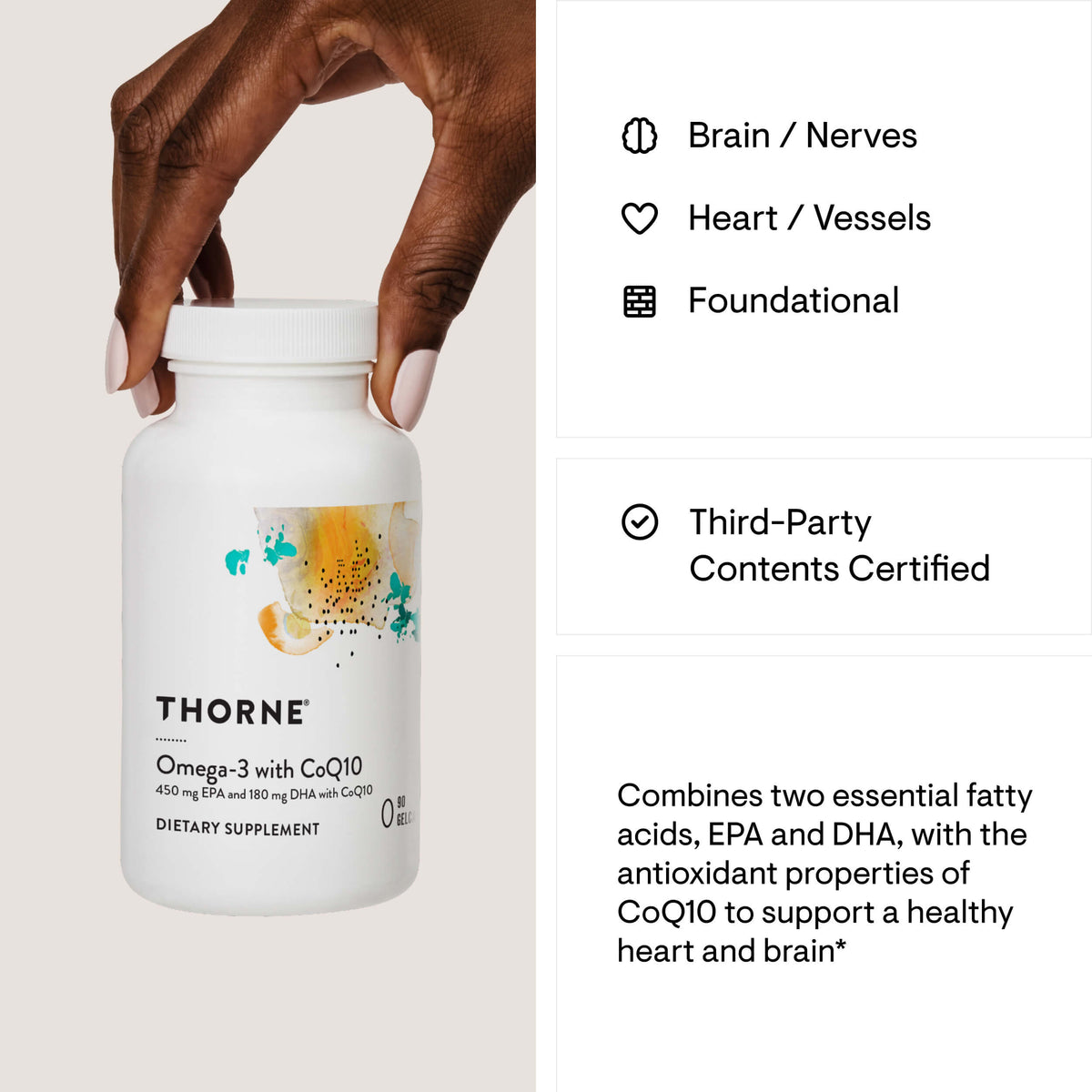 Thorne Omega-3 with CoQ10 - (90 ct) - Dryeye Rescue