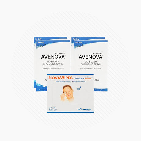Avenova Hypochlorous Spray Solution (20ml or 40ml Bottles) 2-Pack with Novawipes (Professional Strength) - Dryeye Rescue