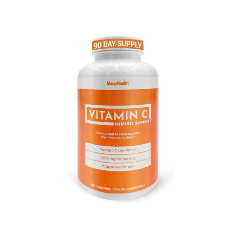 Macuhealth Liposomal Vitamin C 1000MG Per Serving - High Bioavailablity Vitamin with Fat-Soluble Antioxidants and Enhanced Absorption (180ct) - Dryeye Rescue