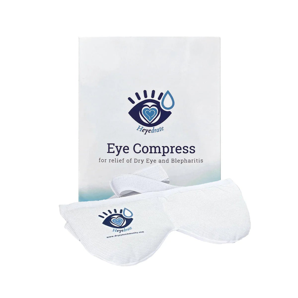 Heyedrate Warm Compress Eye Mask | Reusable Hot & Cold Therapy for Dry Eyes, Puffiness, and Sinus Relief - Dryeye Rescue