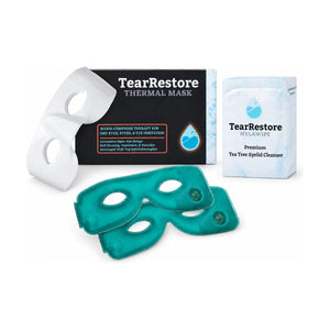 TearRestore Premium Kit - Includes TearRestore Mask, 2 Heat Packs, & 1 Box of HylaWipes (30ct) - Dryeye Rescue