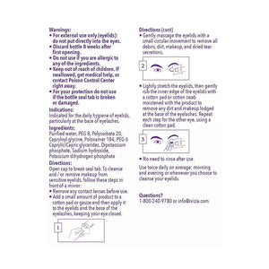 iVIZIA Eyelid Cleansing Wipes, Preservative-Free, Micellar, No Rinse, Gentle Eye Makeup Remover, 20ct - Dryeye Rescue