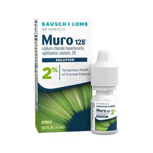 Muro 128 Sodium Chloride Hypertonicity Ophthalmic Solution 2%, 0.5 fl oz (15 mL) - Dryeye Rescue