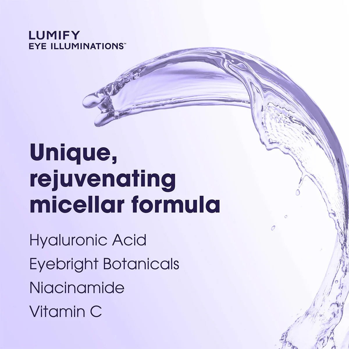 LUMIFY Eye Illuminations Cleansing Water & Eye Makeup Remover, (160mL Bottle) - Dryeye Rescue