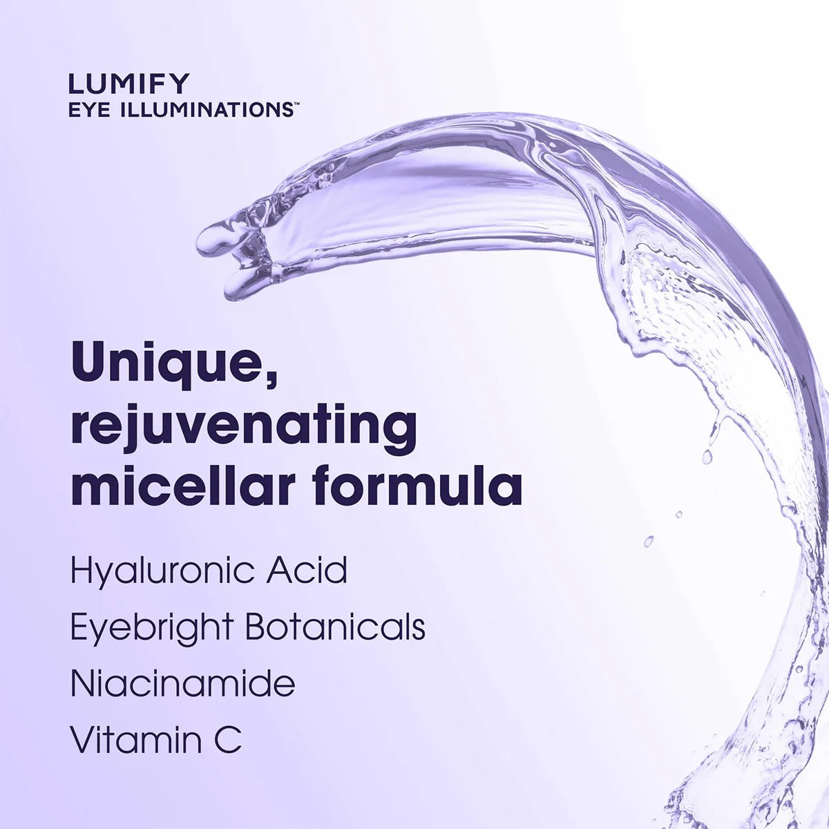 LUMIFY Eye Illuminations Cleansing Water & Eye Makeup Remover, (160mL Bottle) - Dryeye Rescue