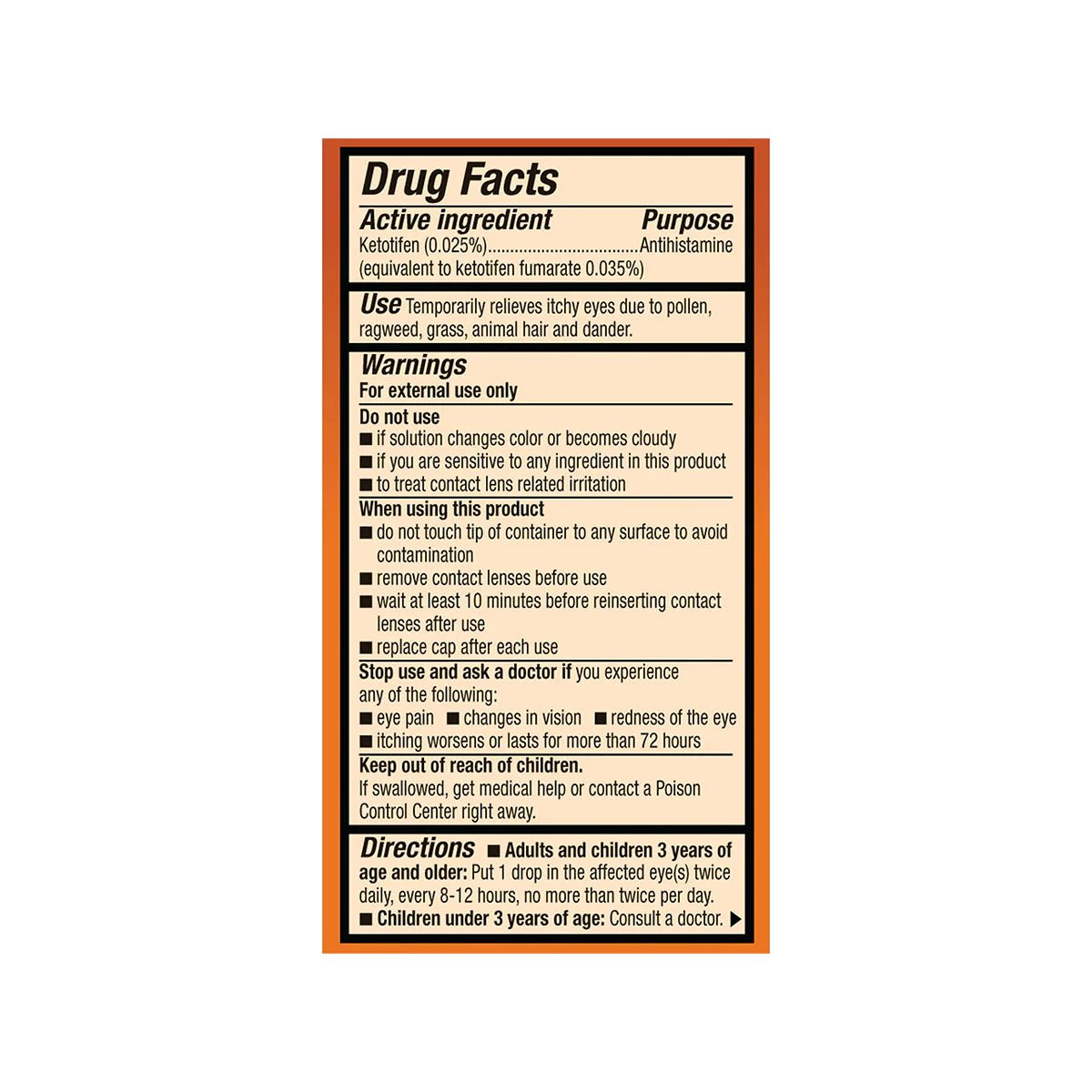 Zaditor Eye Care Allergy Relief Eye Drops, (5 ml bottle) - Dryeye Rescue