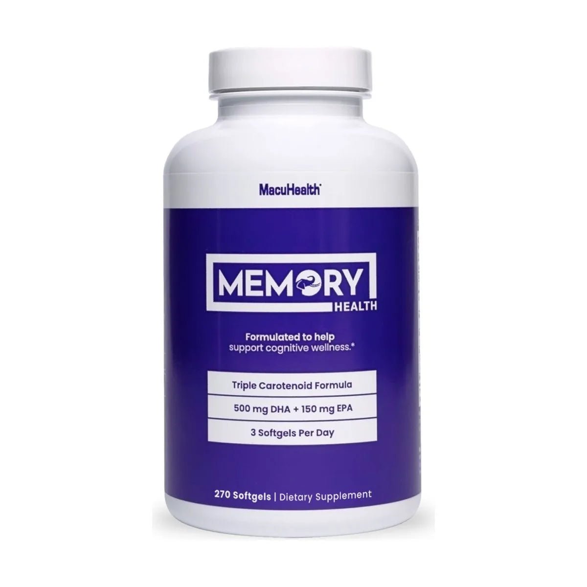 MacuHealth Memory Health Nutritional Supplement, 270 Softgels - Dryeye Rescue