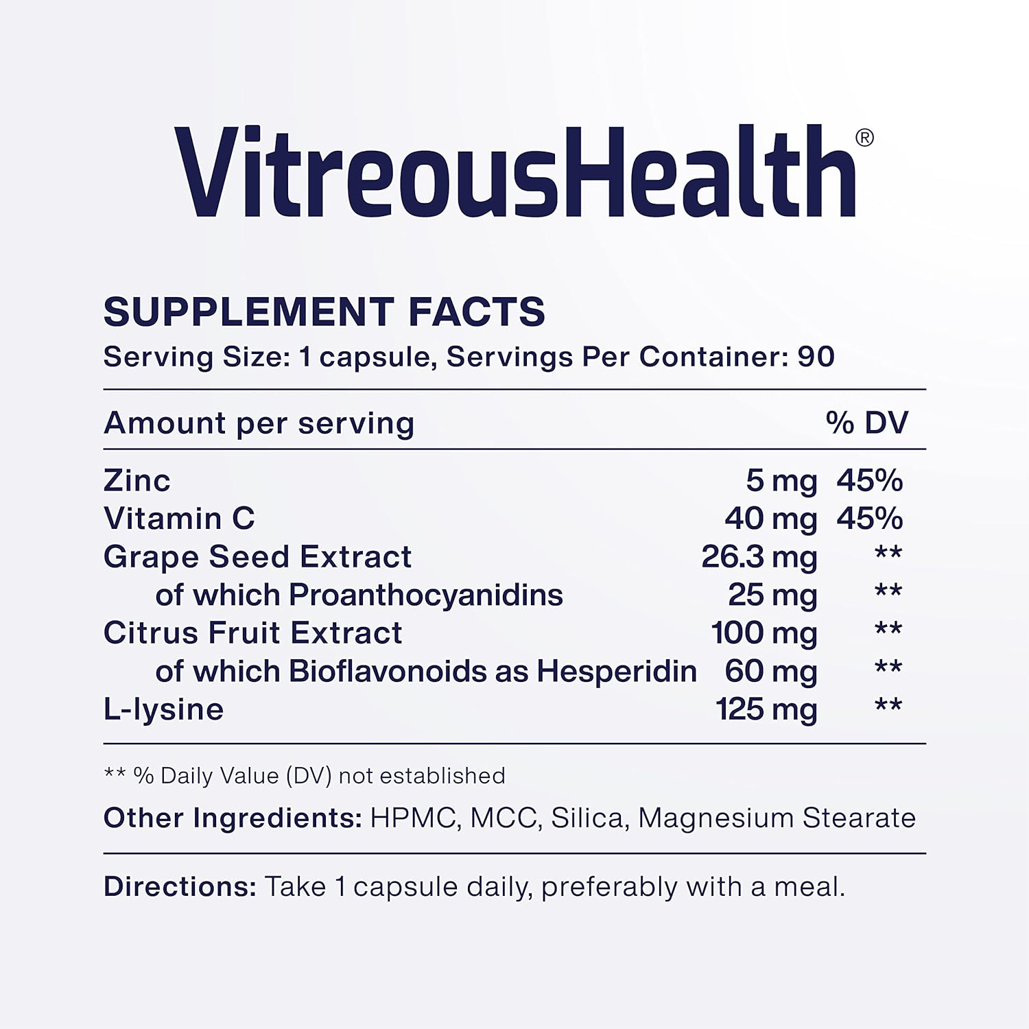 Vitreous Health by MacuHealth - Eye Floaters Formula (90ct - 90 day supply) - Dryeye Rescue