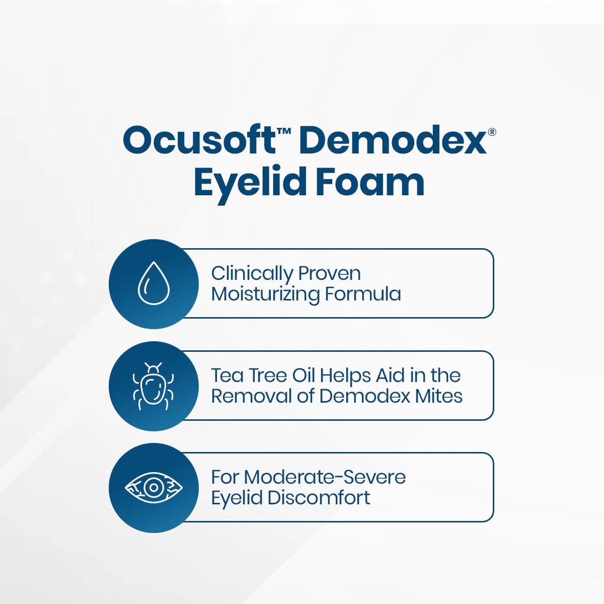 OCuSOFT Oust Demodex Cleanser Foam Compliance Kit (50ml Foam with 100 pads) - Dryeye Rescue