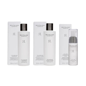 RevitaLash Volumizing Hair Collection Bundle (Thickening Shampoo 250mL, Thickening Conditioner 250mL, Volume Enhancing Foam 55mL)