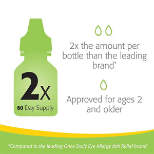 Lastacaft Once Daily Eye Allergy Itch Relief Drops (Twin Pack 2x5mL 120 Day Bottle) - Dryeye Rescue