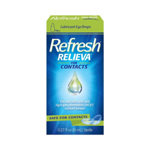 Refresh Relieva for Contacts – Lubricant Eye Drops (8mL Bottle) - Dryeye Rescue