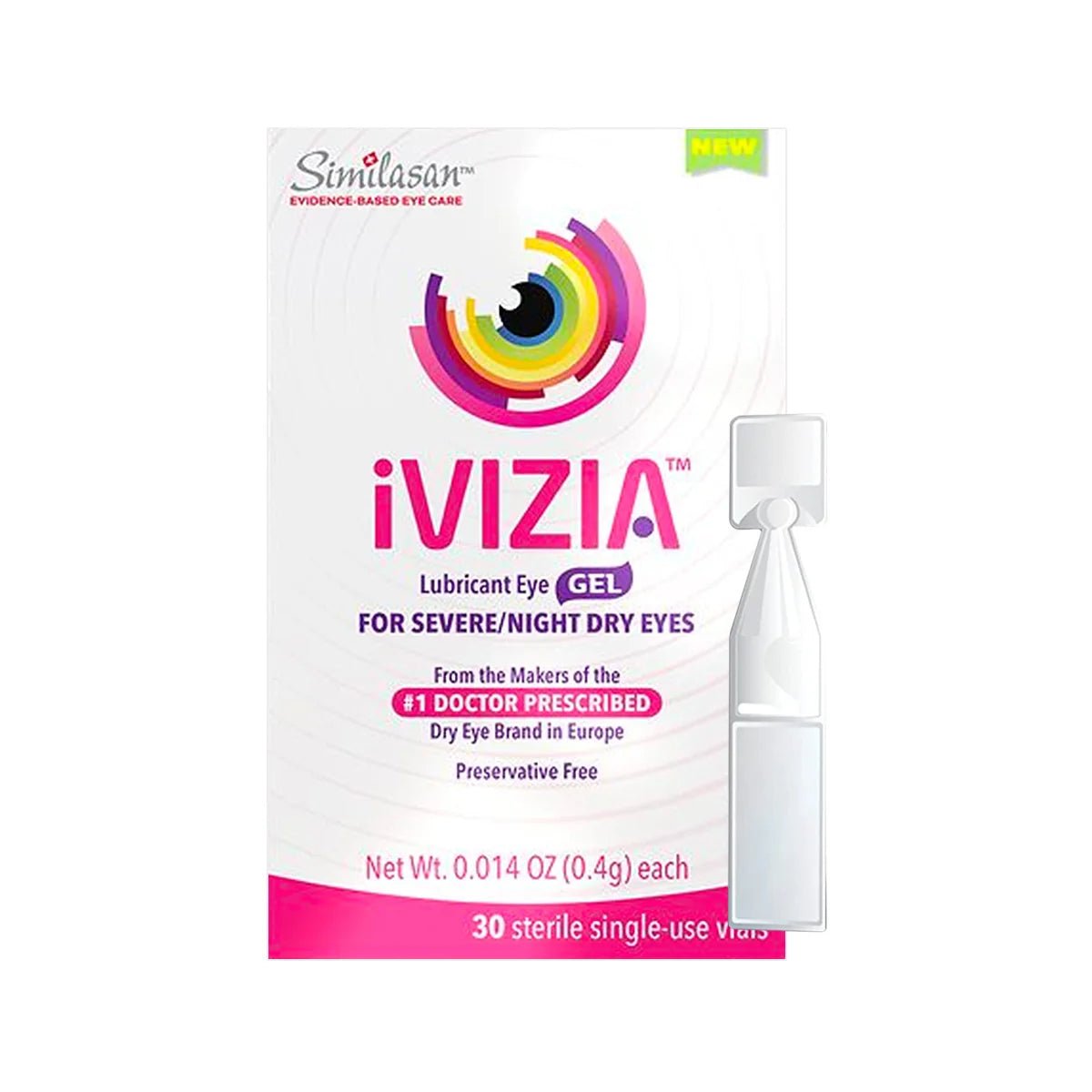 Second view of the same carton front and vial
