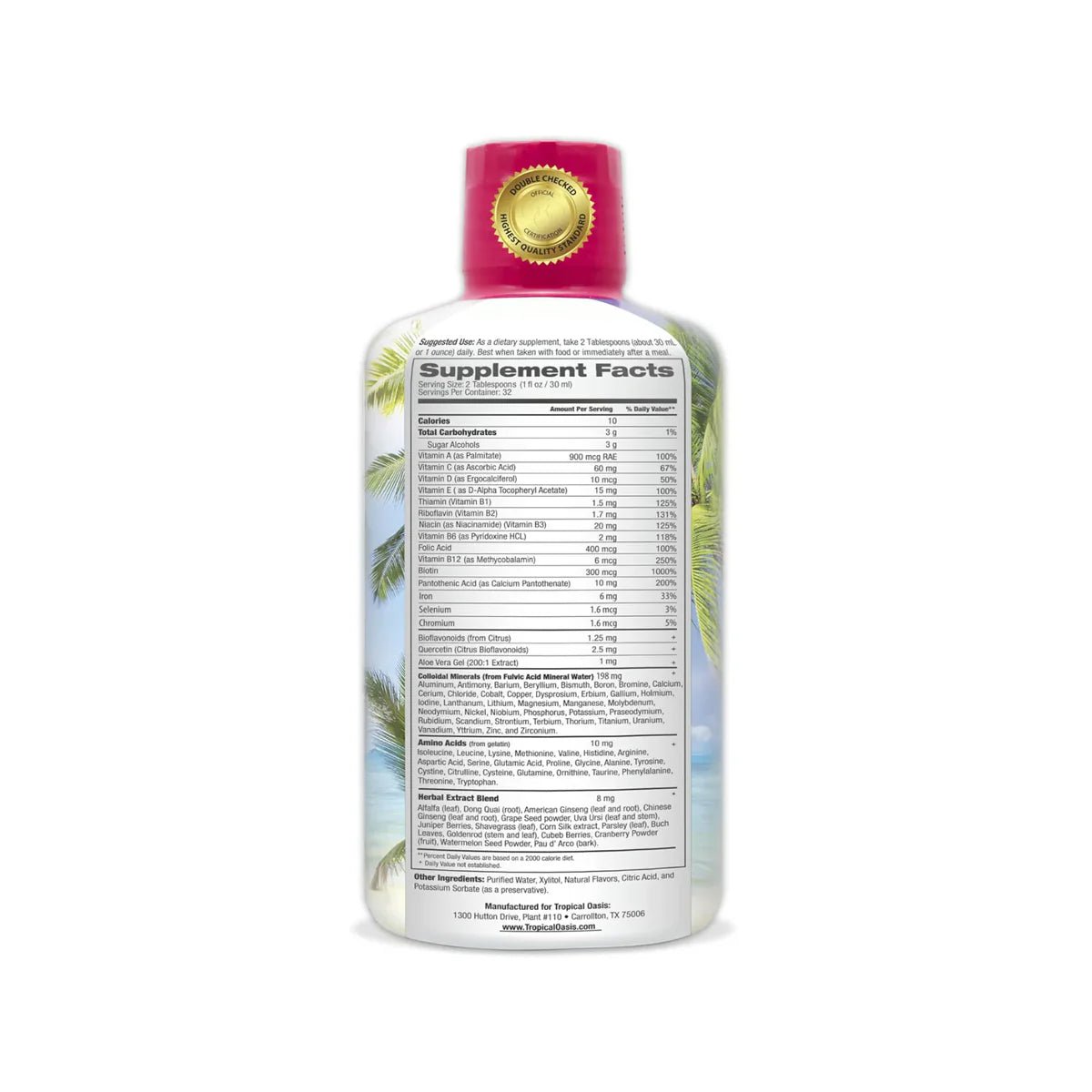 Tropical Oasis Women's Premium Multi-Vitamin Liquid Supplement (32oz.) - Dryeye Rescue