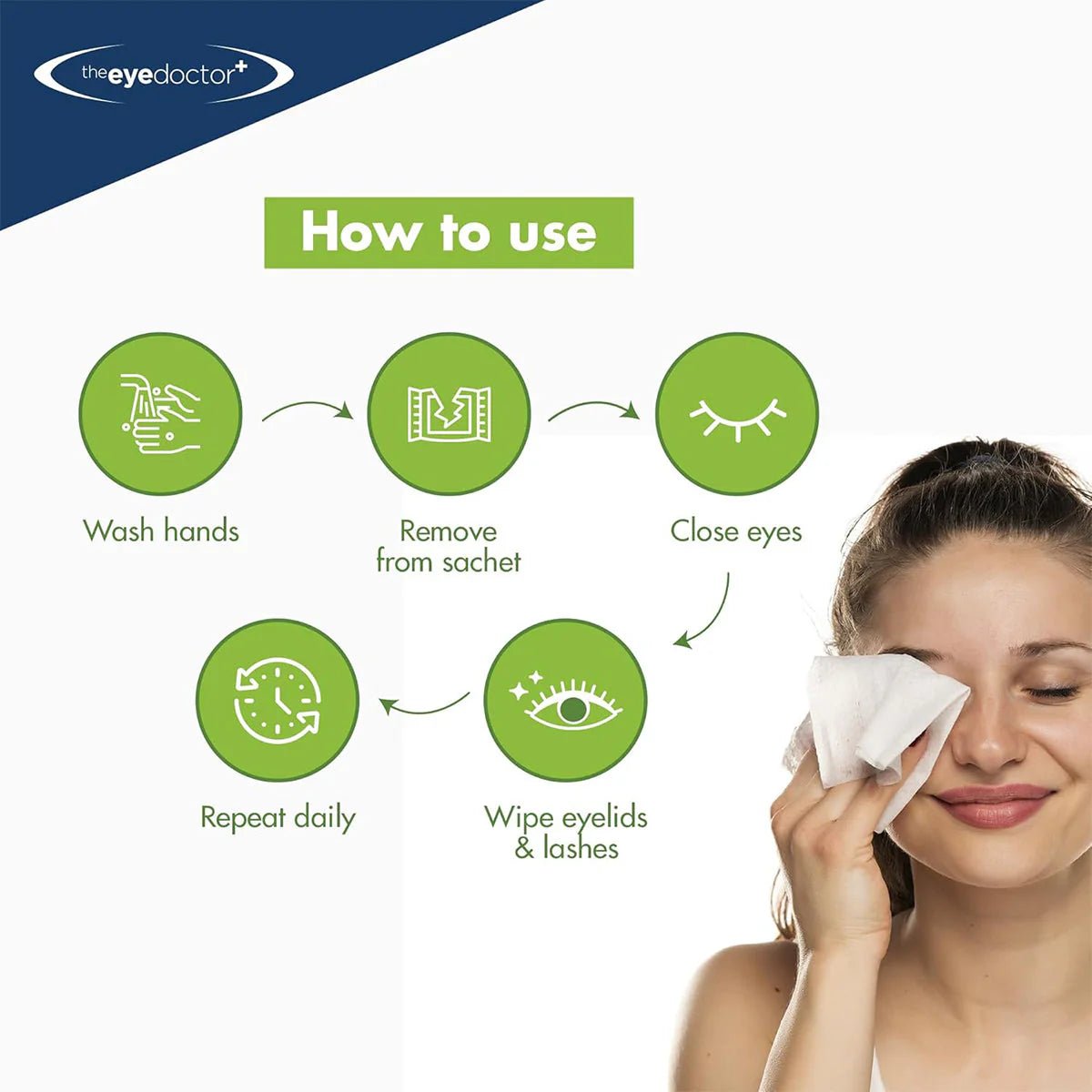The Eye Doctor Tea Tree Oil Lid Wipes for Daily Hygiene and Dry Eyes (20ct) - Dryeye Rescue